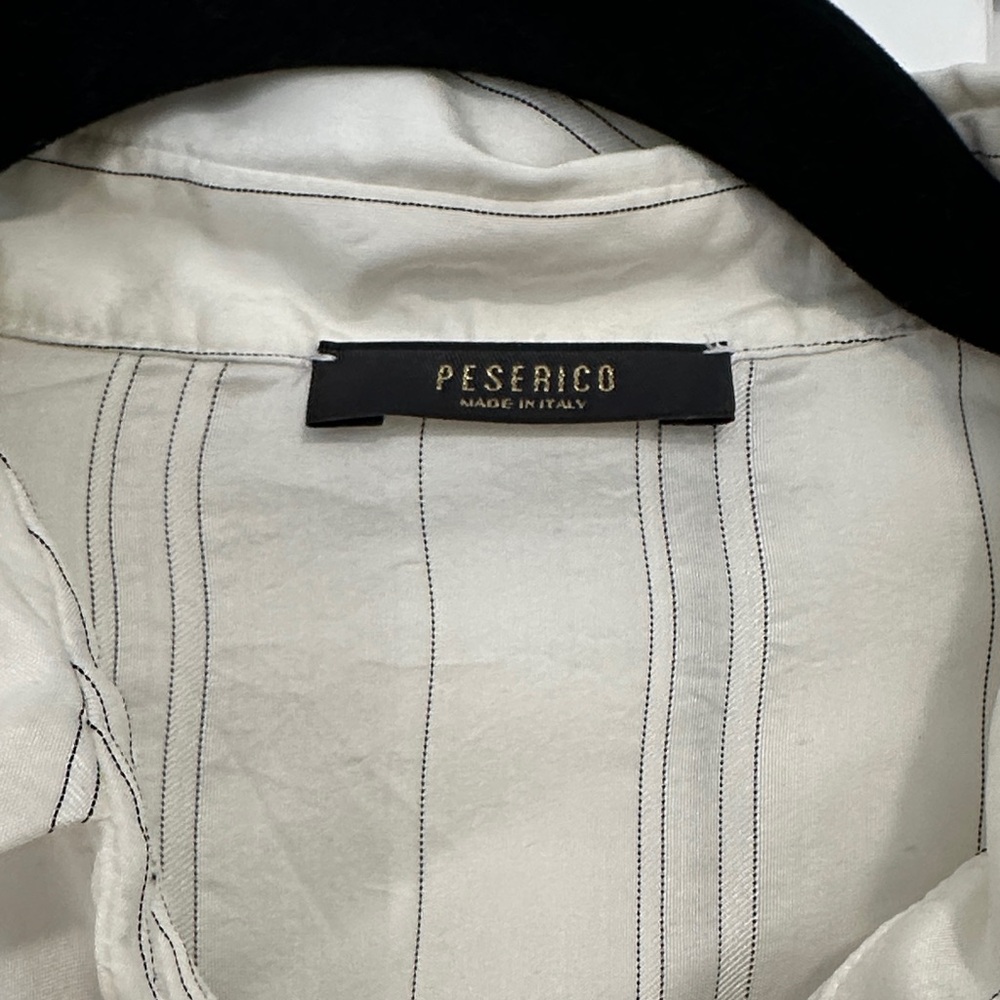 Peserico Silk Cream Striped Shirt - Picture 2 of 6